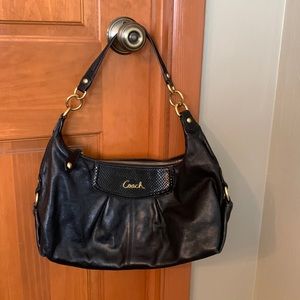 Coach Black Leather MadisonAshley Hobo Purse